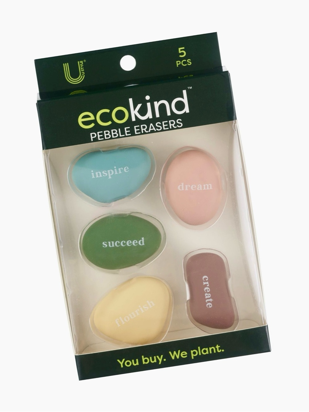 EcoKind Pebble Erasers (5ct)
